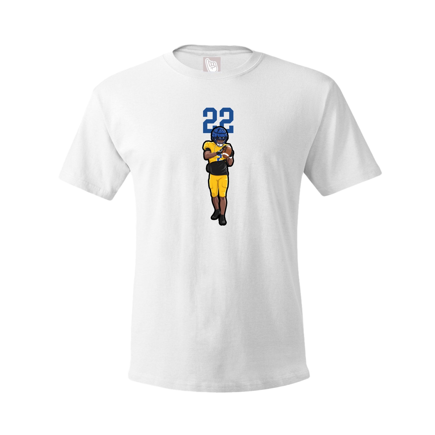 Youth Tee — Number Top in White