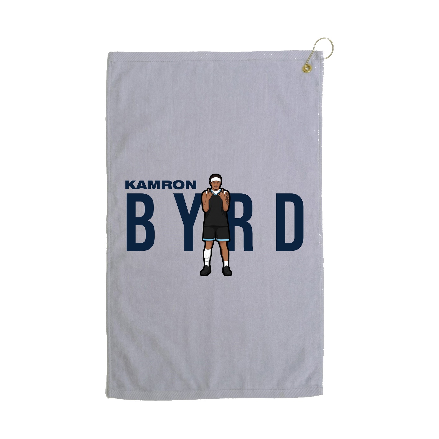 Golf Towel — Player Name in Grey