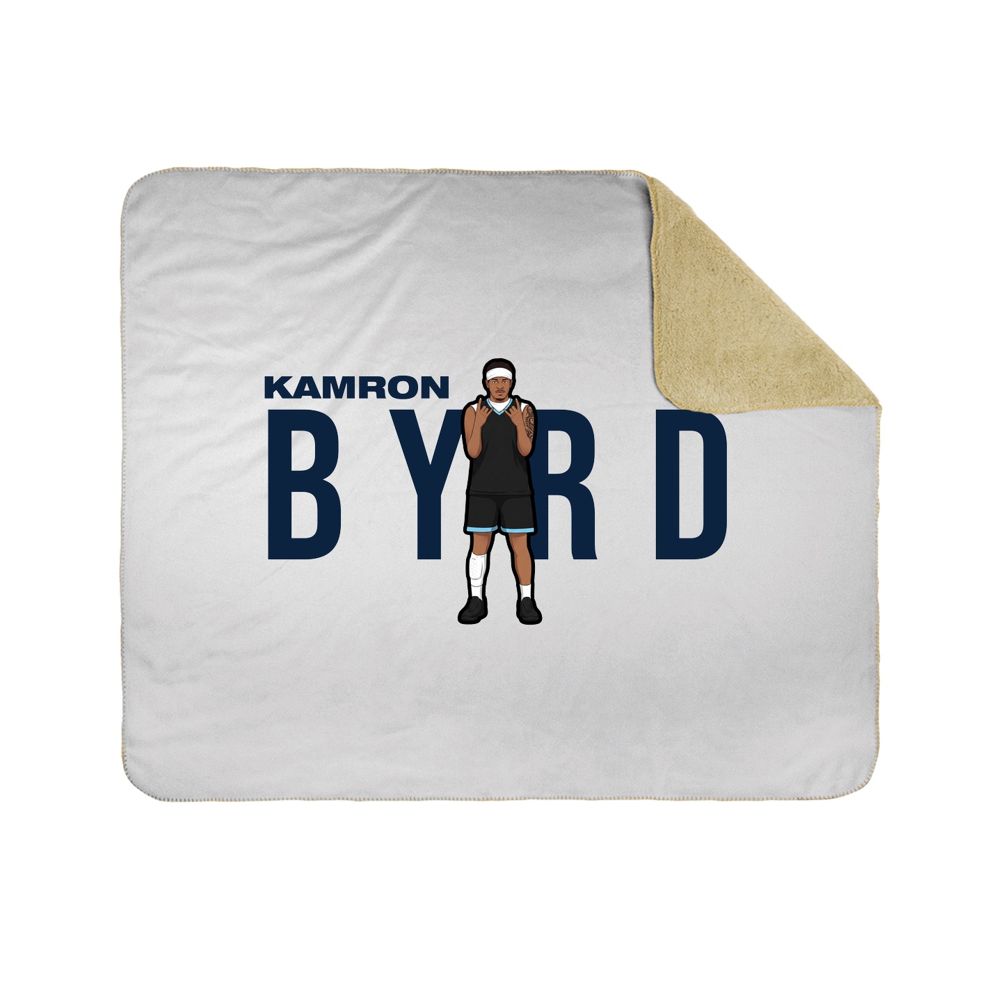 Throw Blanket — Player Name in White