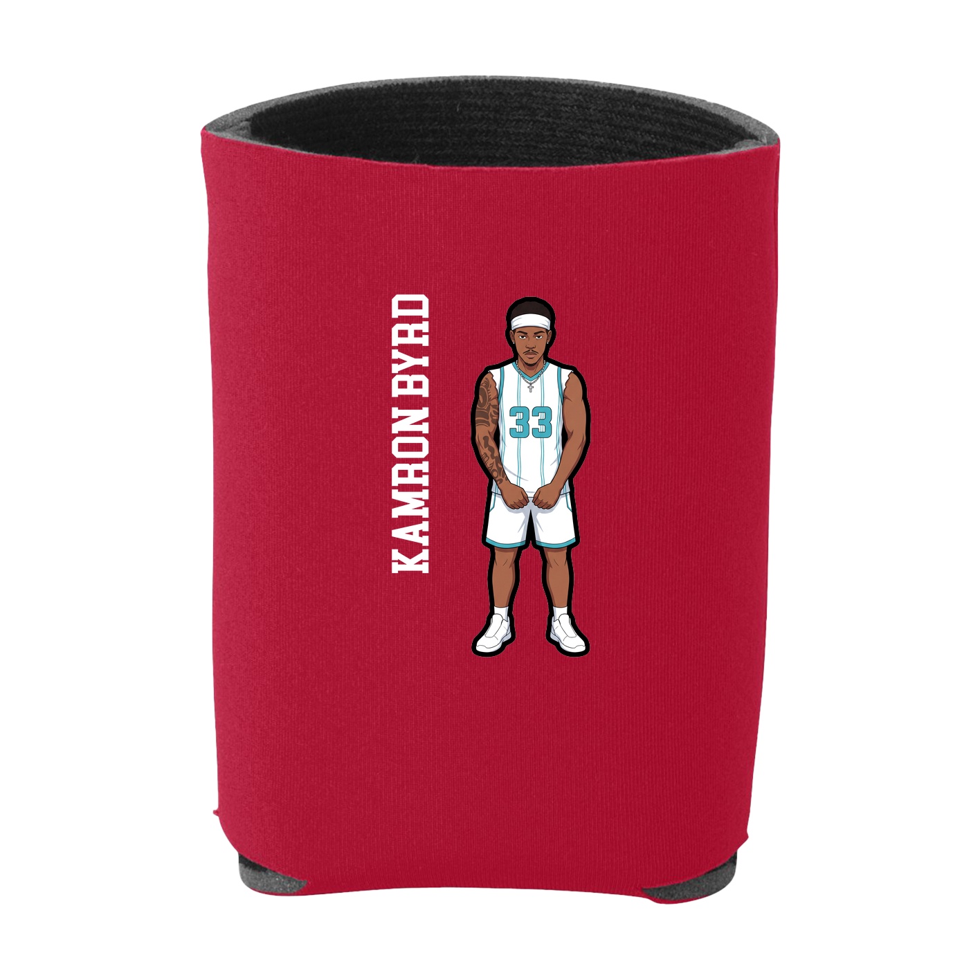 Can Holder — Name Vertical in Red
