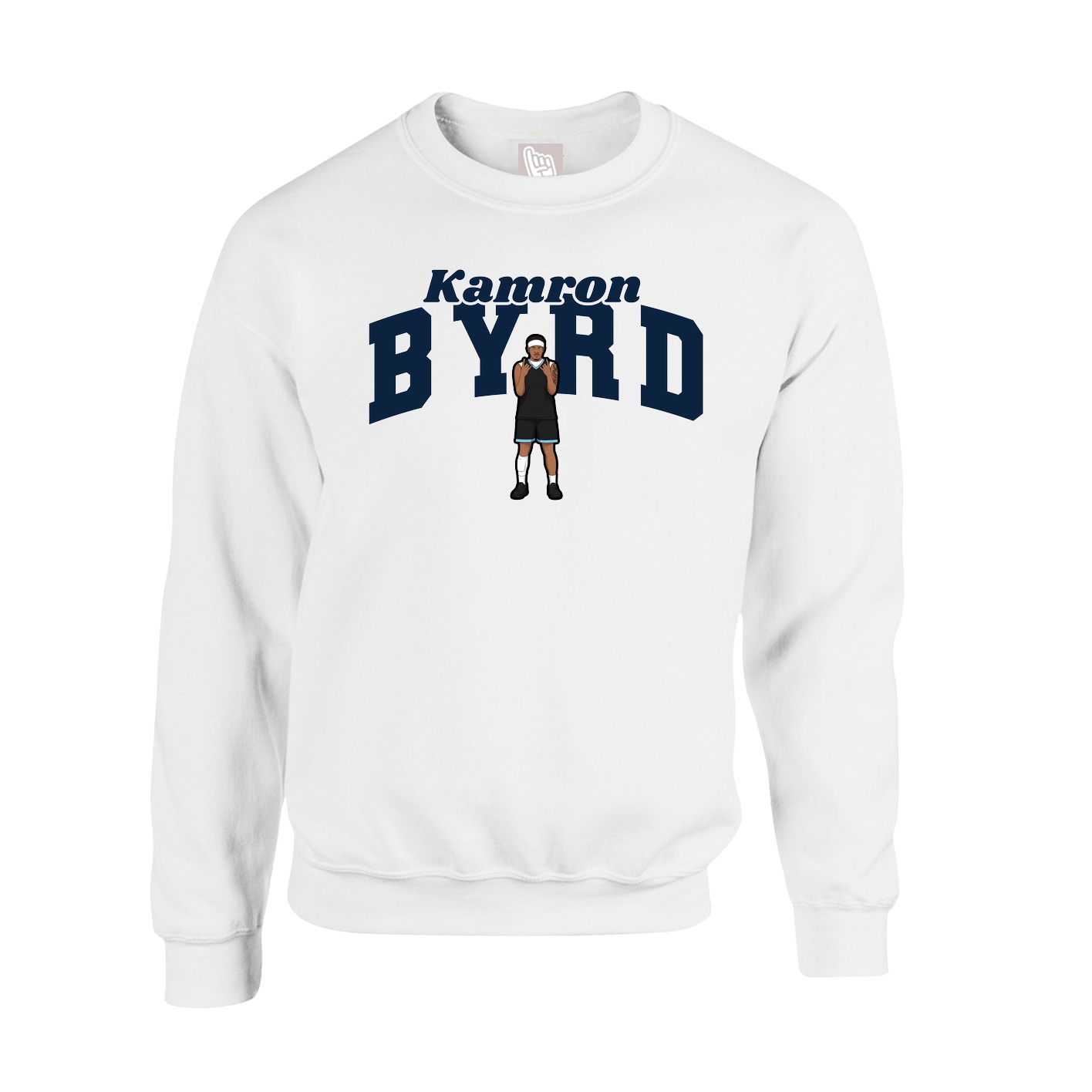 Fleece Crew — Signature Arch in White