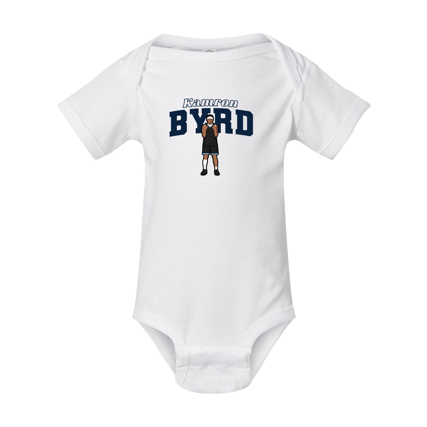 Baby Onesie — Name Arch in White