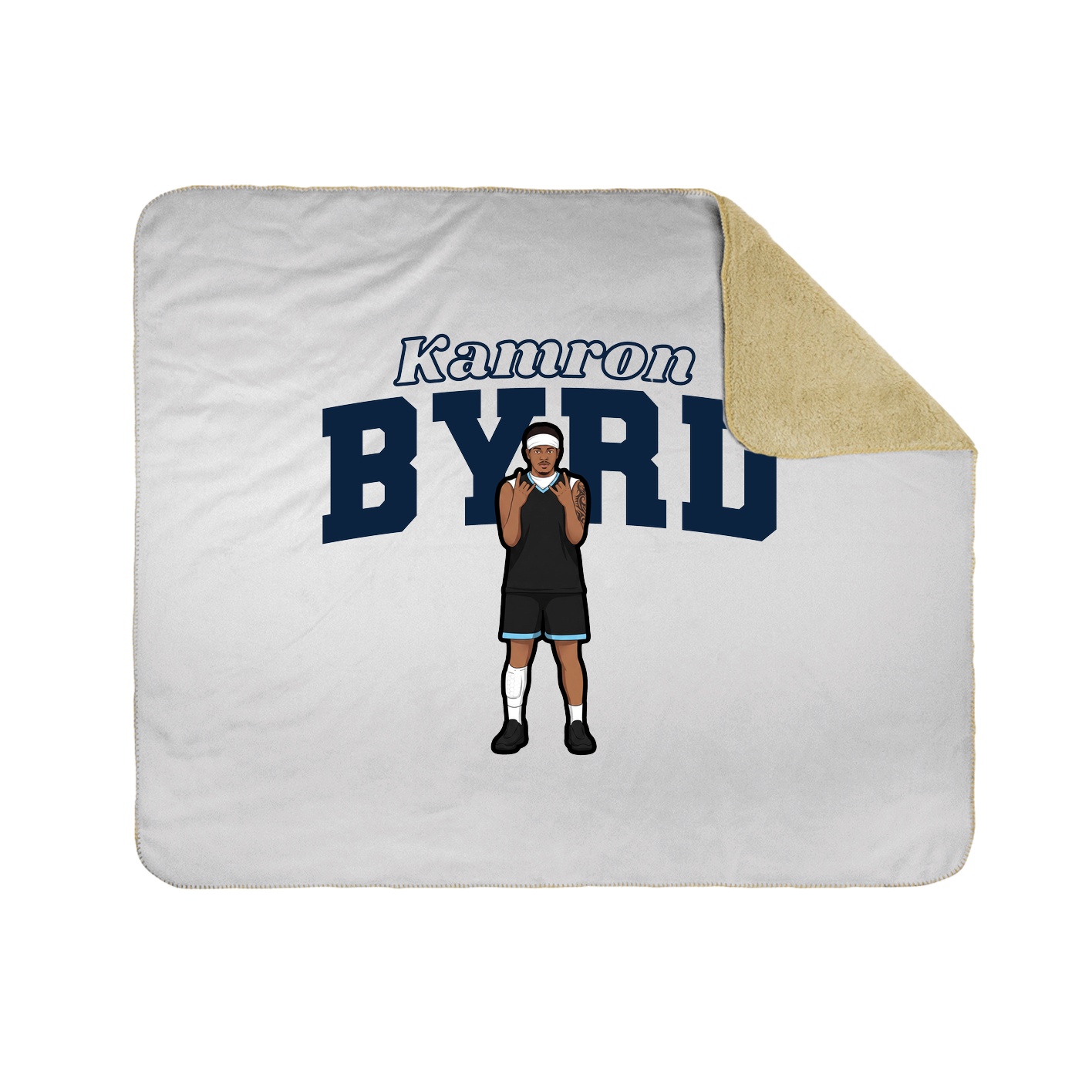 Throw Blanket — Name Arch in White