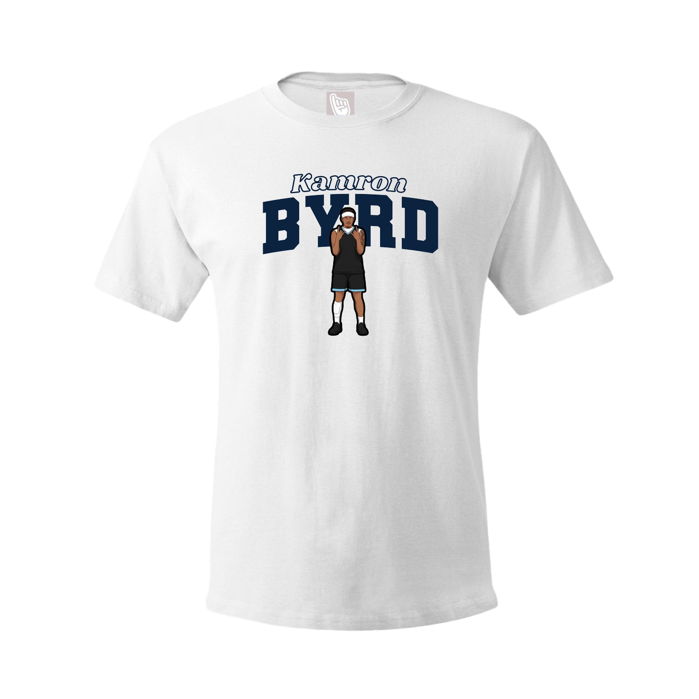 Youth Tee — Name Arch in White