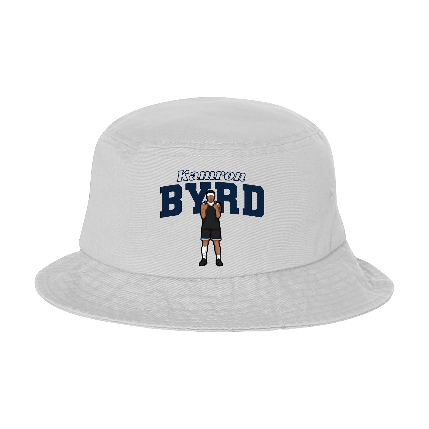Bucket Cap — Name Arch in White