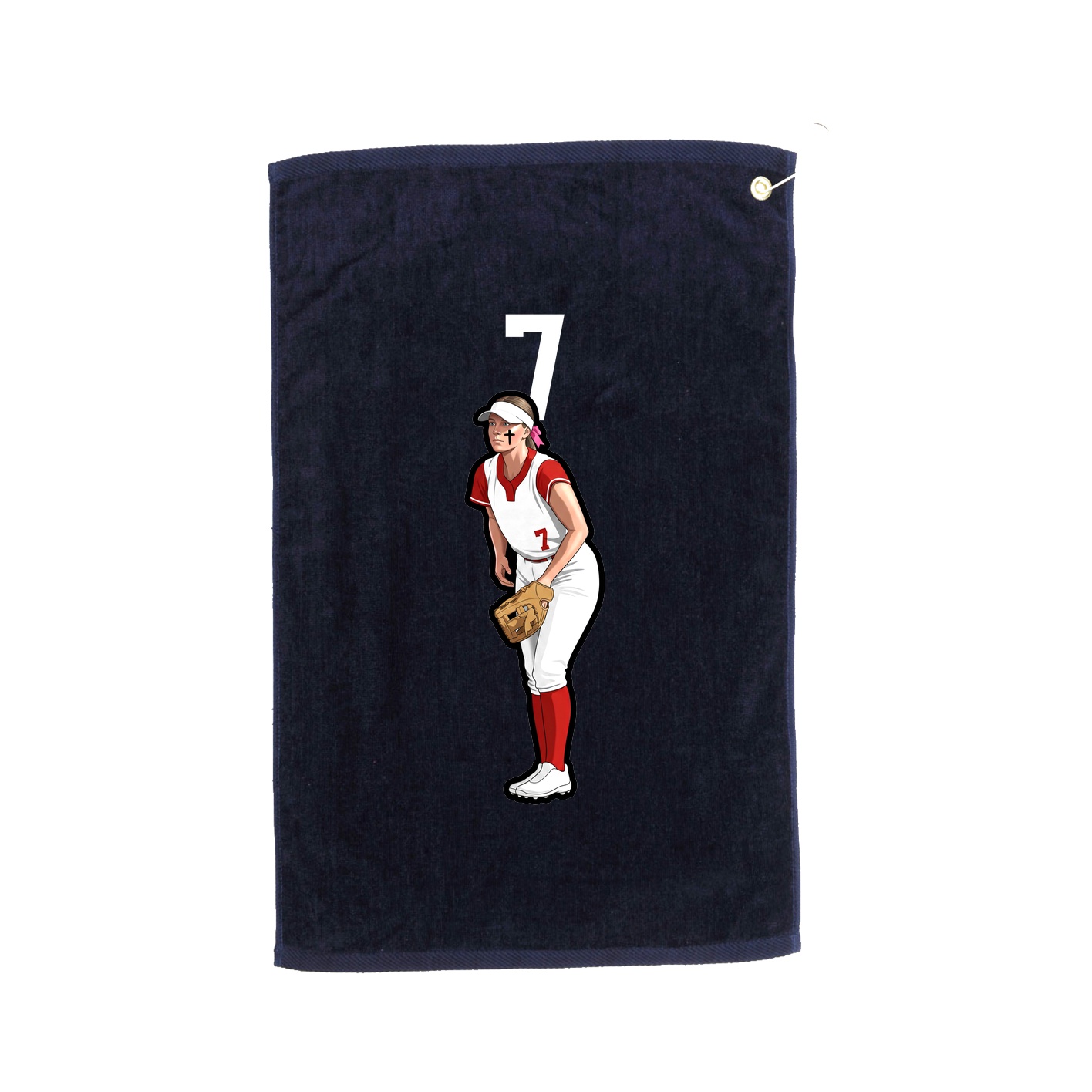 Golf Towel — Number Top in Navy