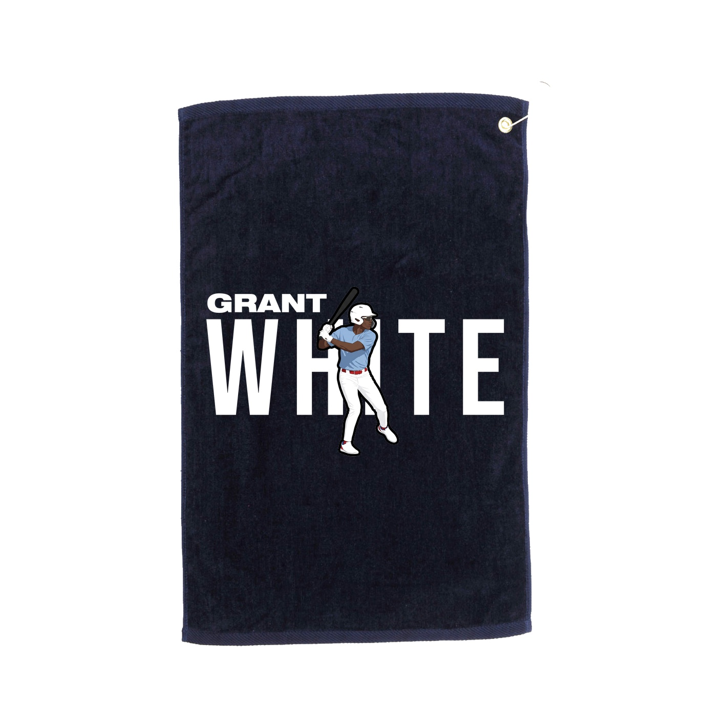 Golf Towel — Player Name in Navy
