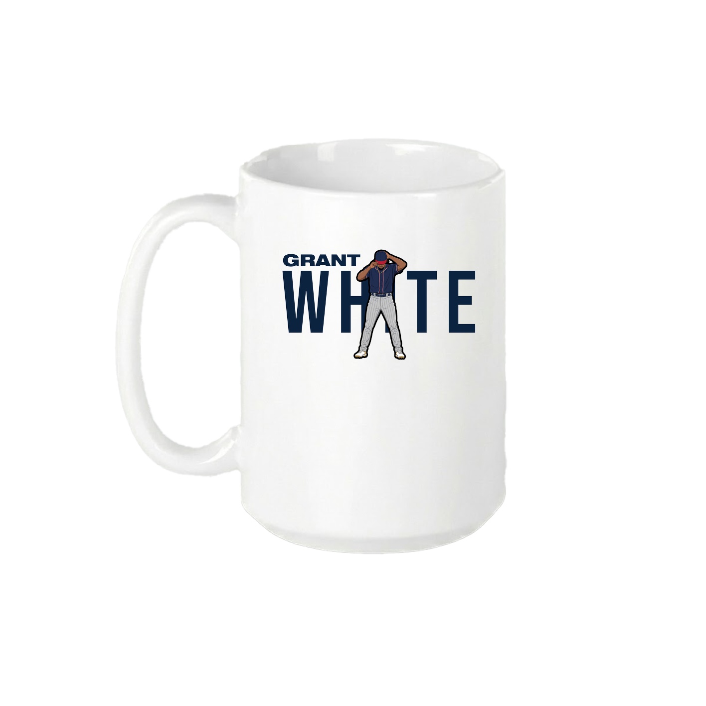 15oz Coffee Mug — Player Name in White