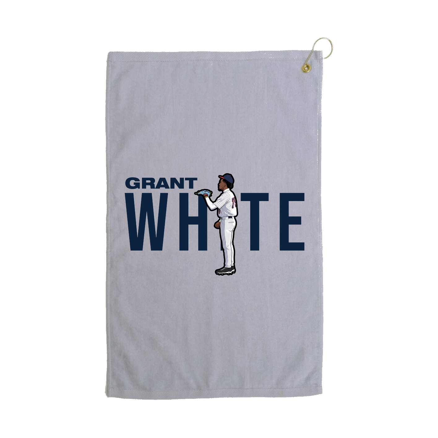 Golf Towel — Player Name in Grey