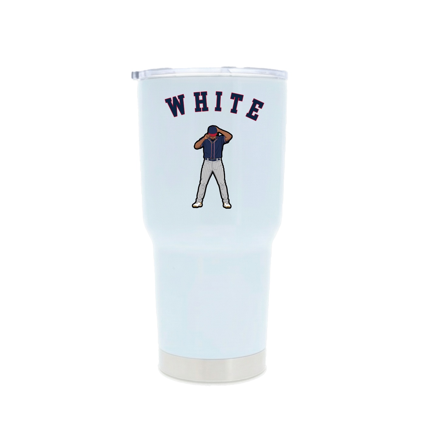 30oz Stainless Steel Tumbler — Shirsey Arch in White