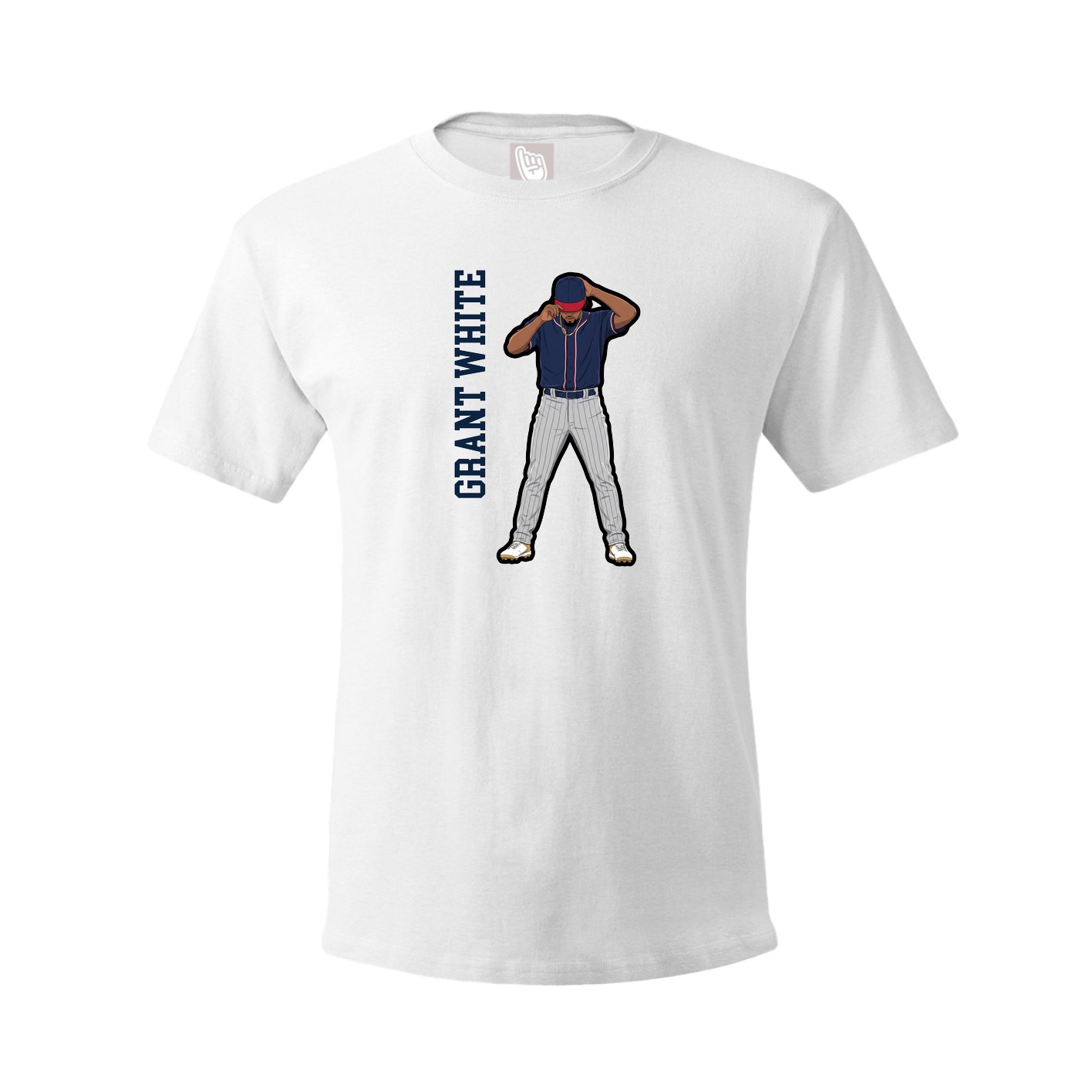 Youth Tee — Name Vertical in White