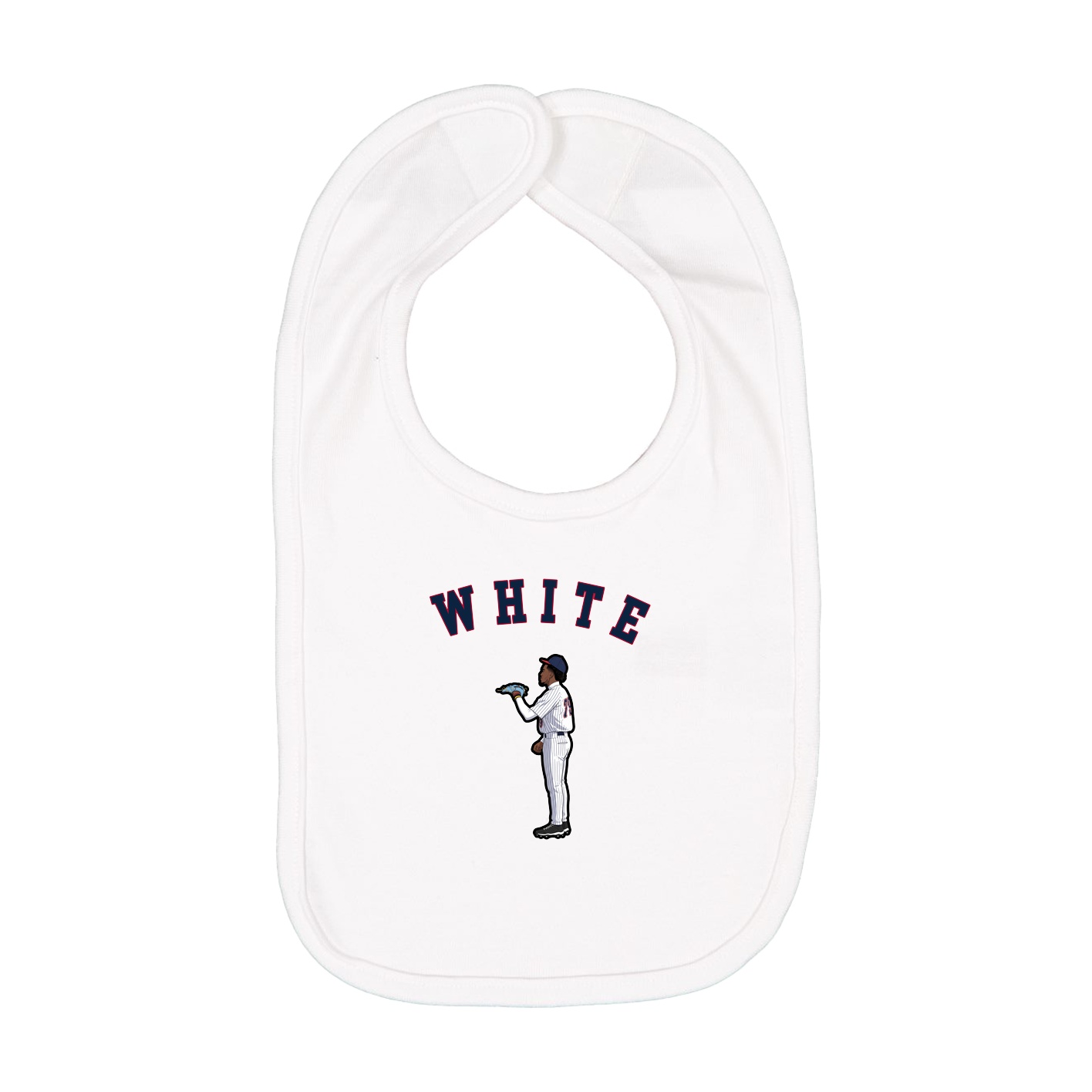 Infant Bib — Shirsey Arch in White