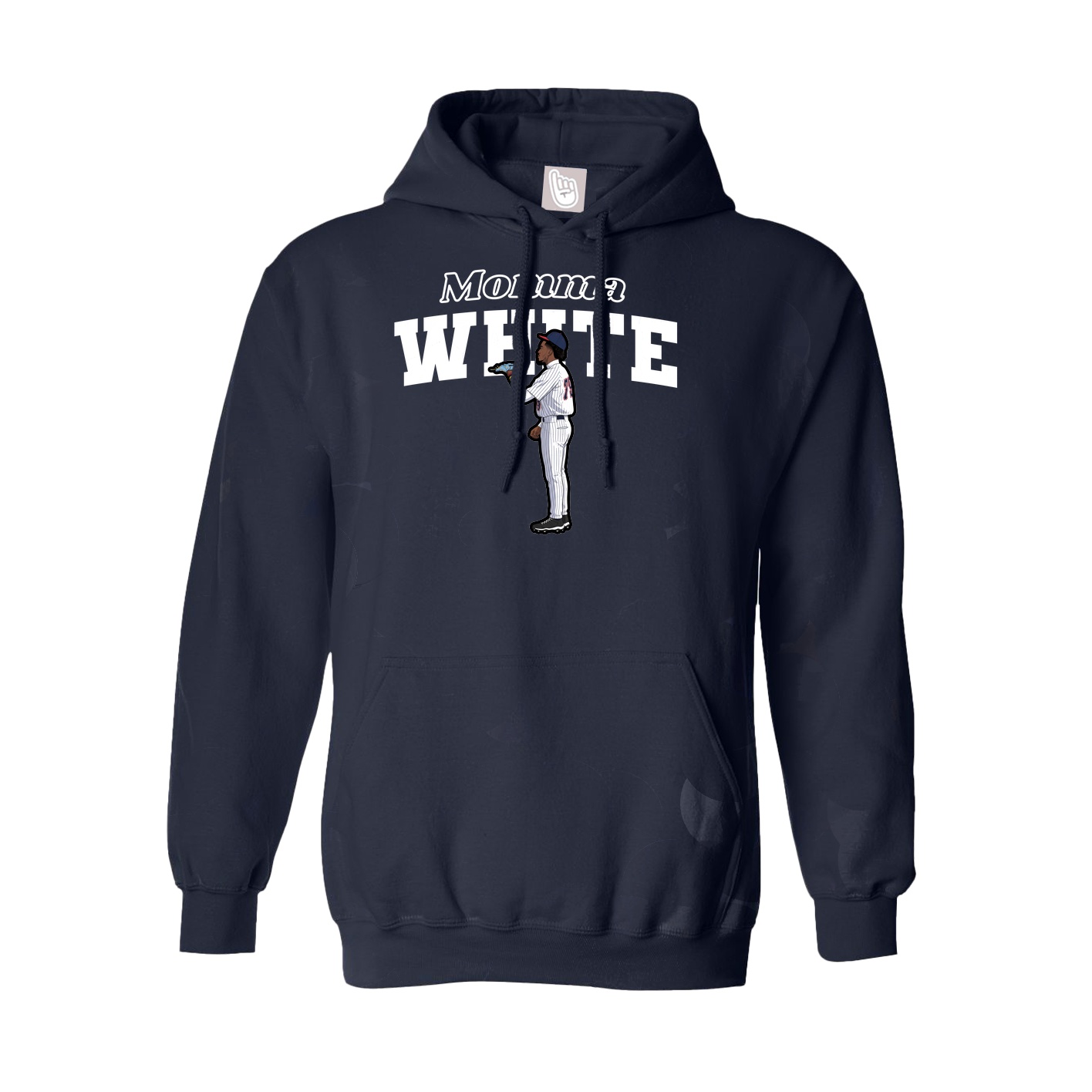 Youth Hoodie — Mothers Day Block in Navy
