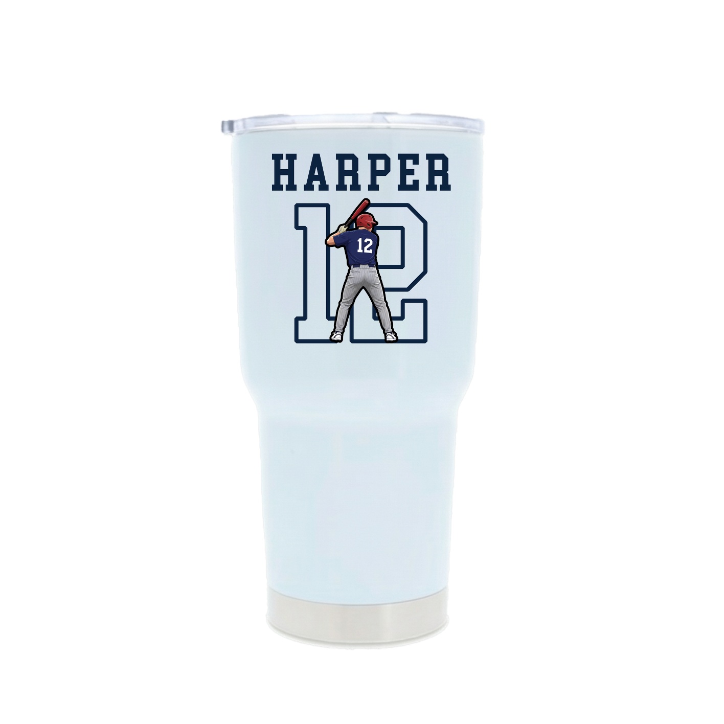 30oz Stainless Steel Tumbler — Shirsey in White