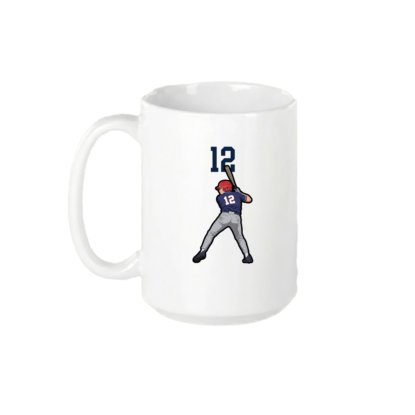 15oz Coffee Mug — Number Top in White