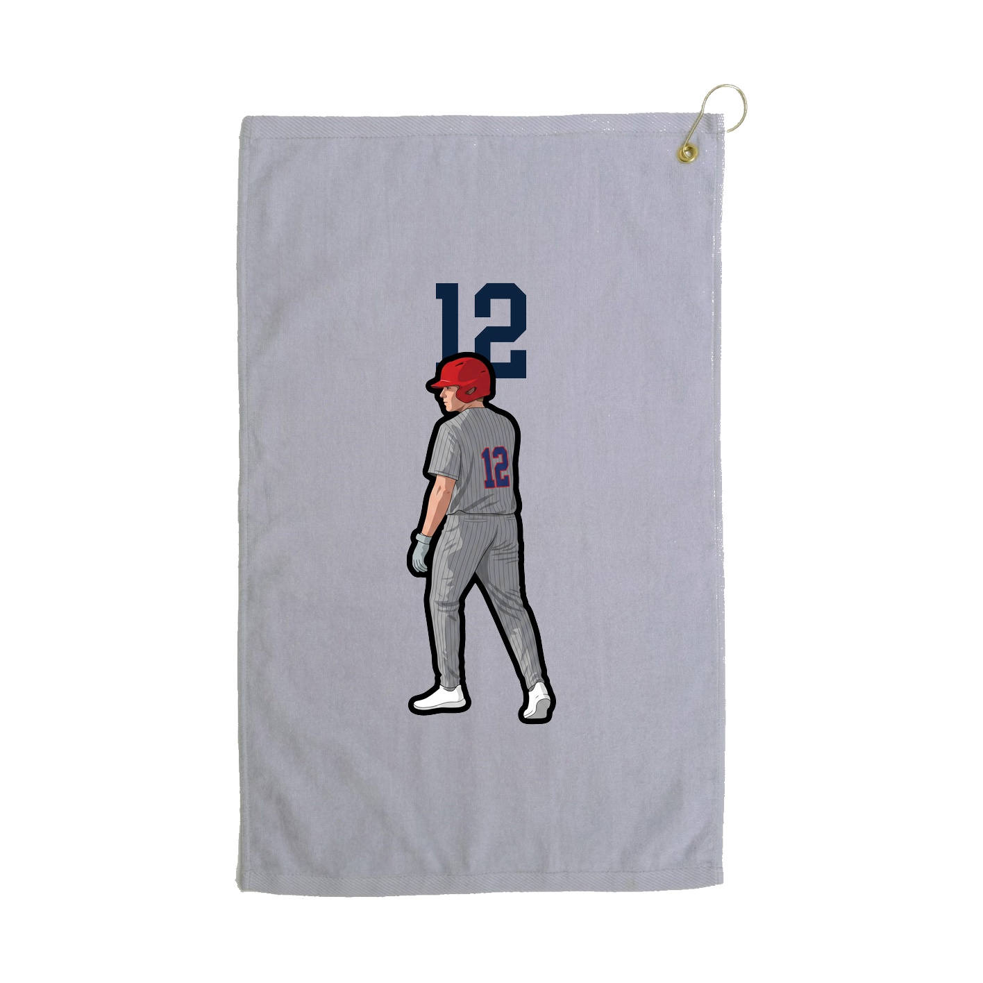 Golf Towel — Number Top in Grey