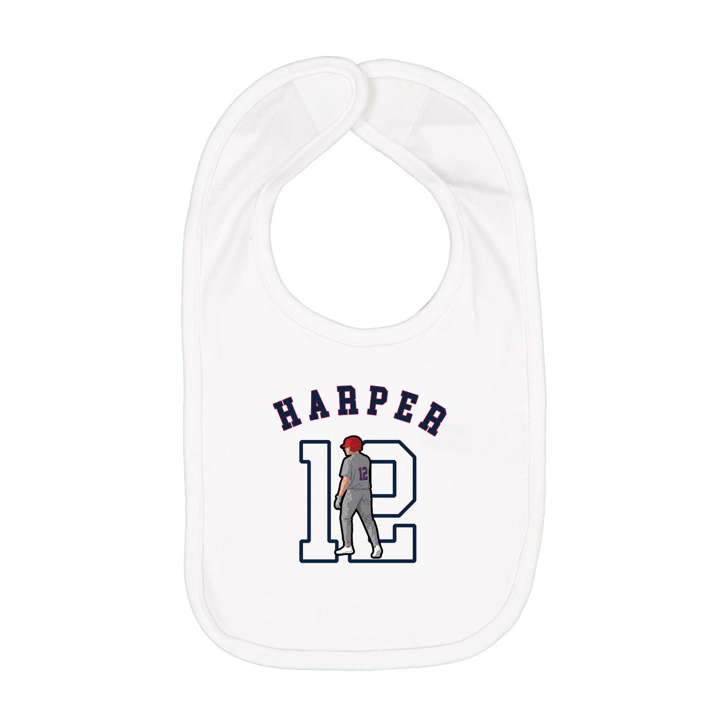 Infant Bib — Shirsey Arch in White