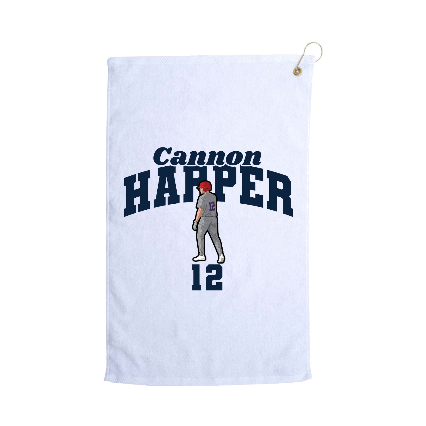Golf Towel — Signature Arch in White
