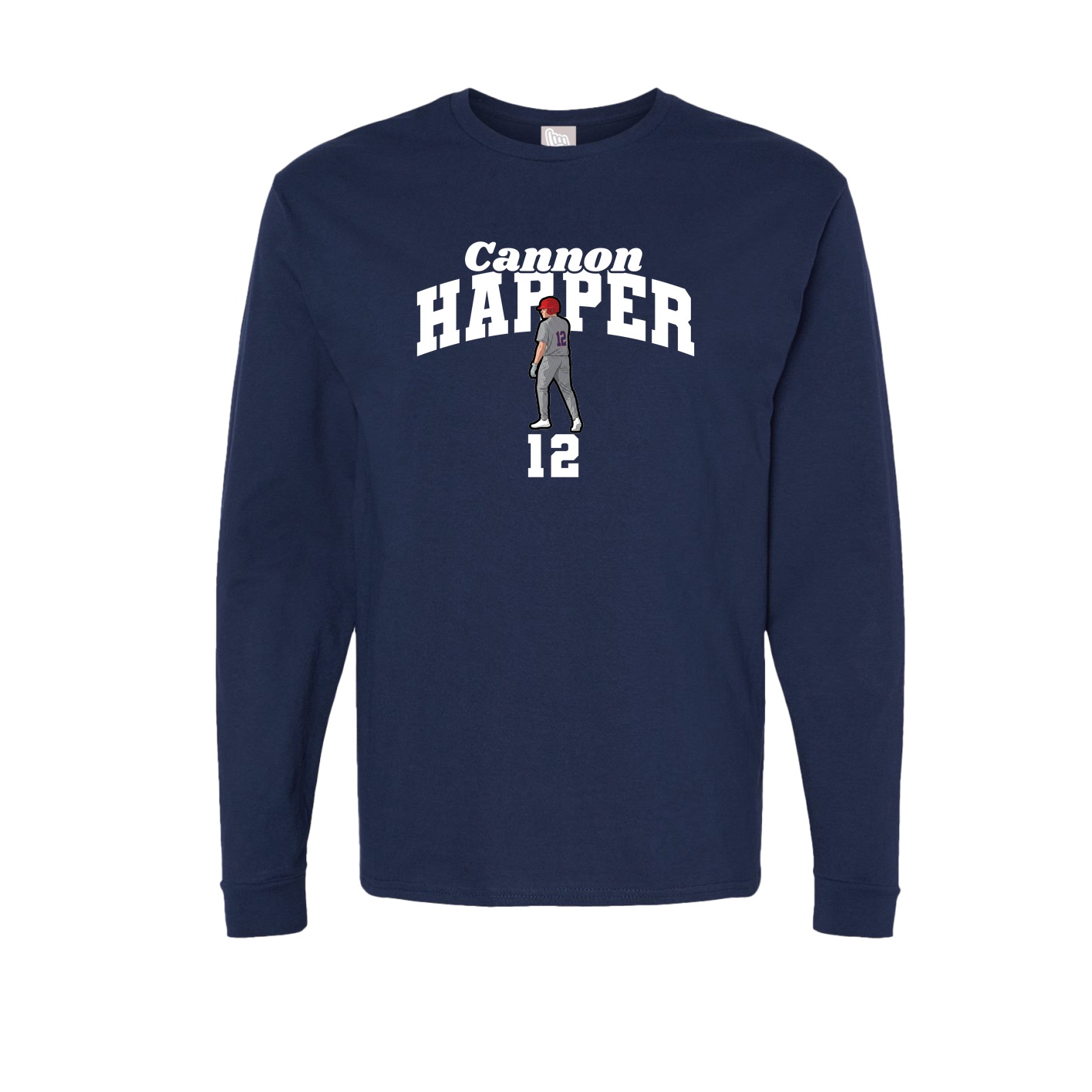 Long Sleeve Tee — Signature Arch in Navy