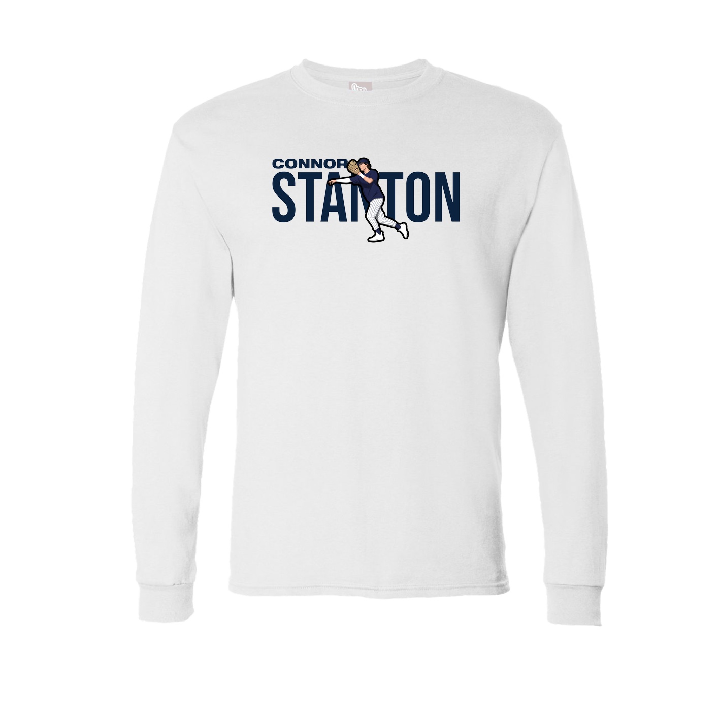 Long Sleeve Tee — Player Name in White