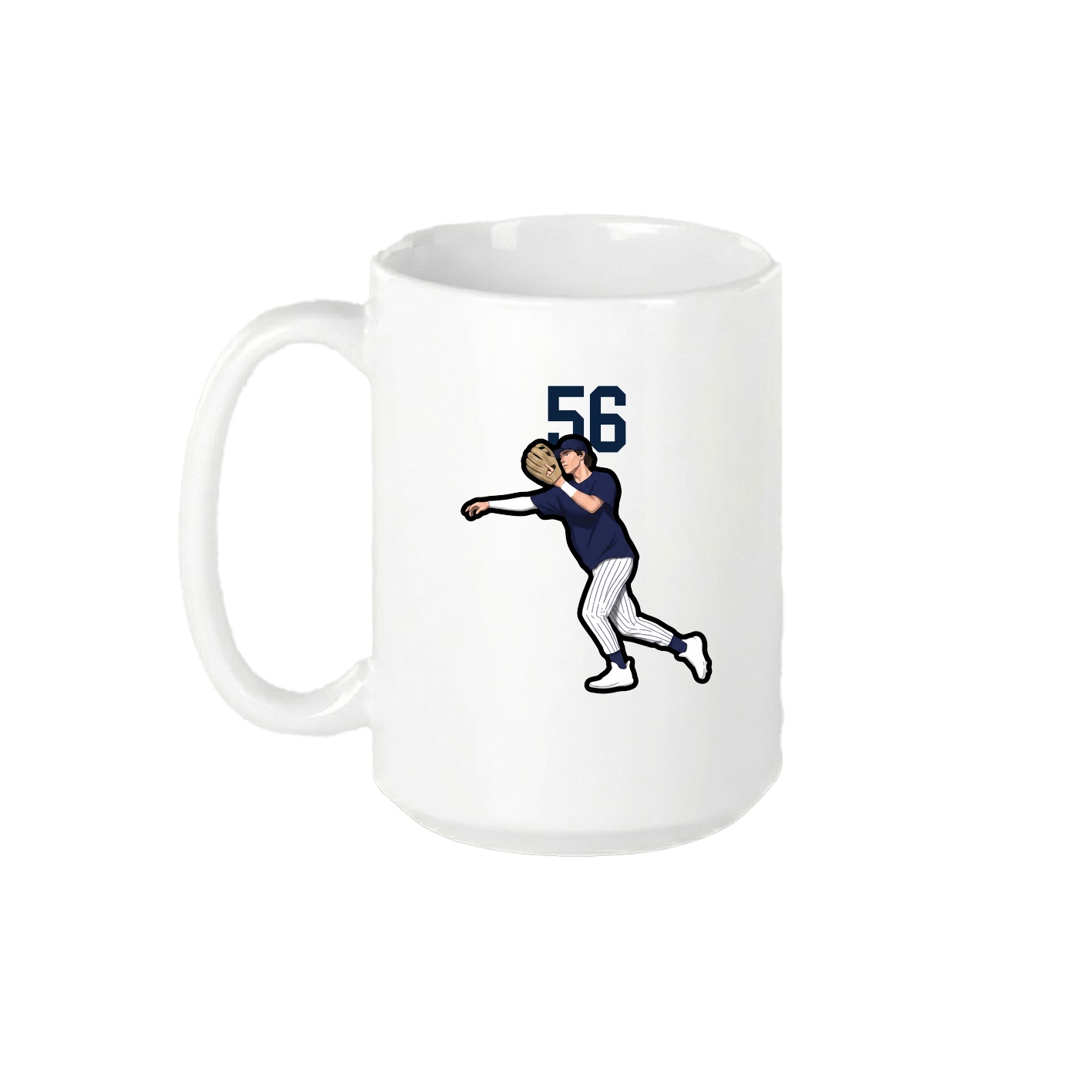 15oz Coffee Mug — Number Top in White