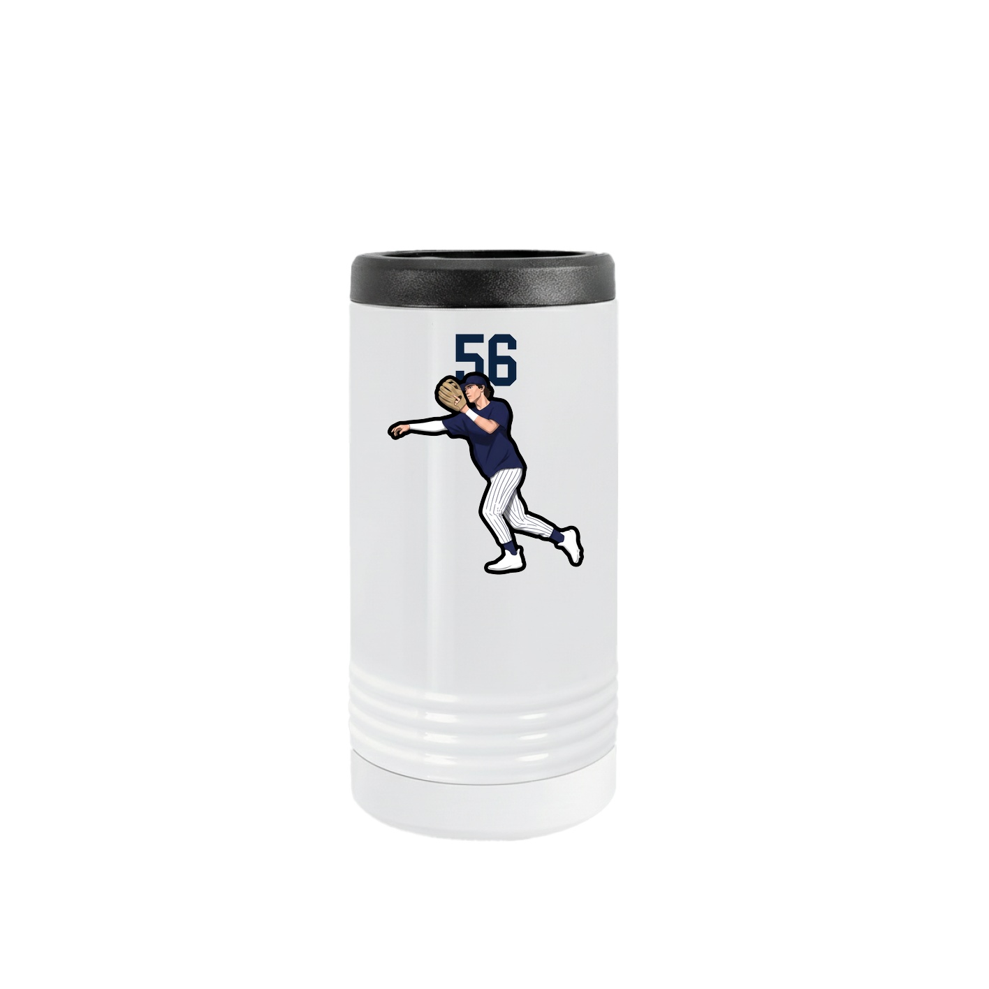 Slim Beverage Holder — Number Top in White