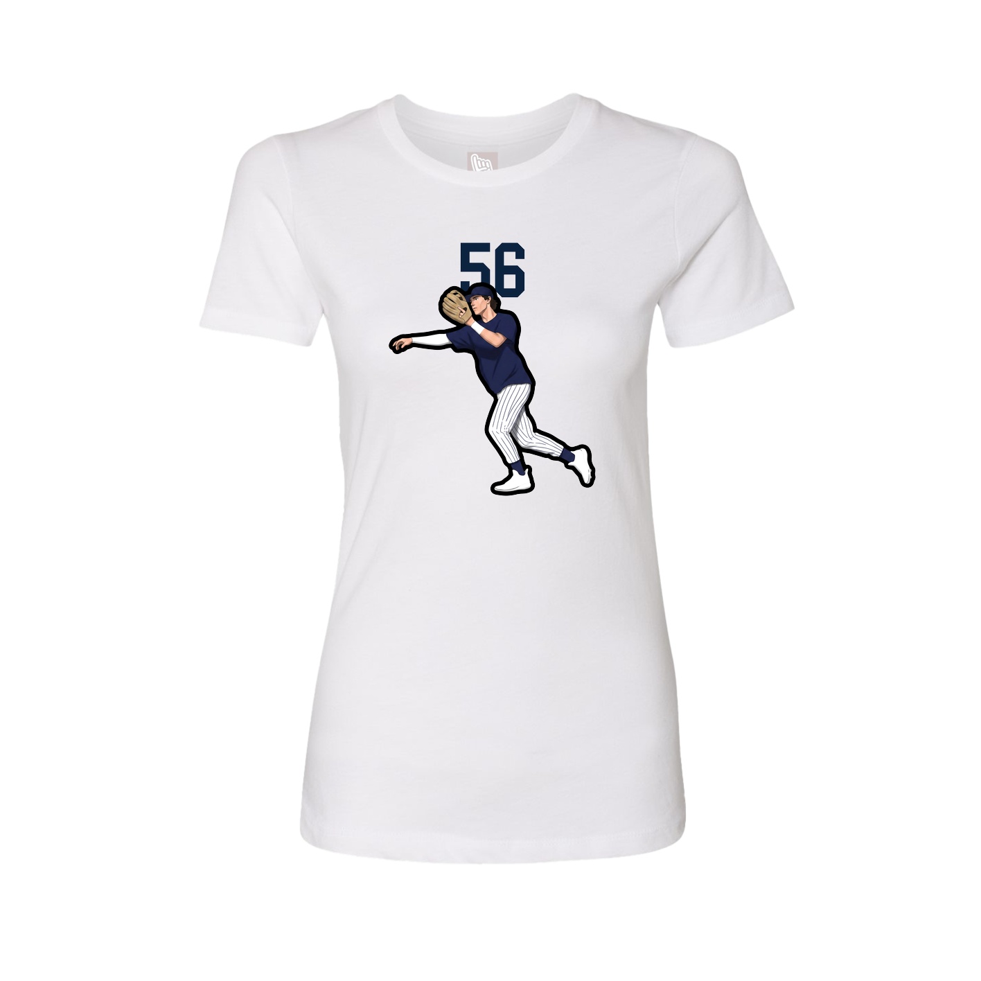 Fitted Women's Tee — Number Top in White