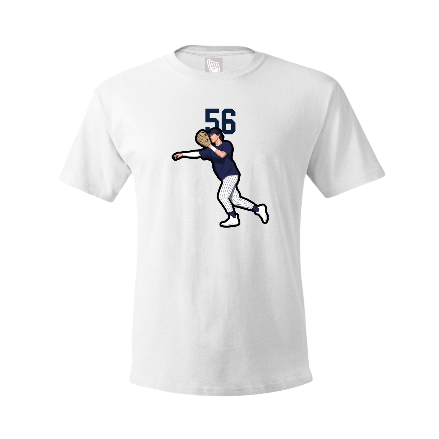 Youth Tee — Number Top in White