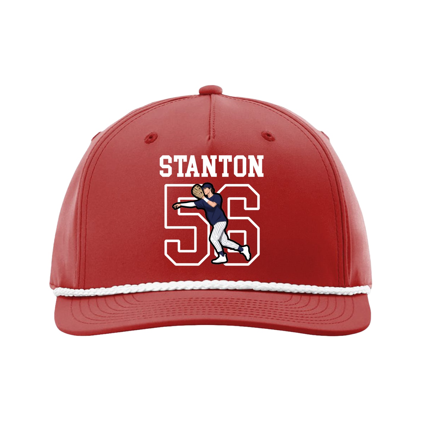 Five-Panel Classic Rope Cap — Shirsey in Red