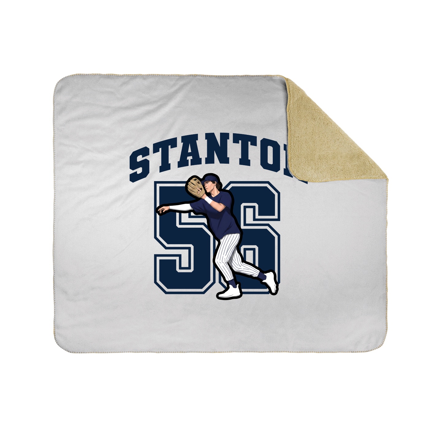Throw Blanket — Number in White