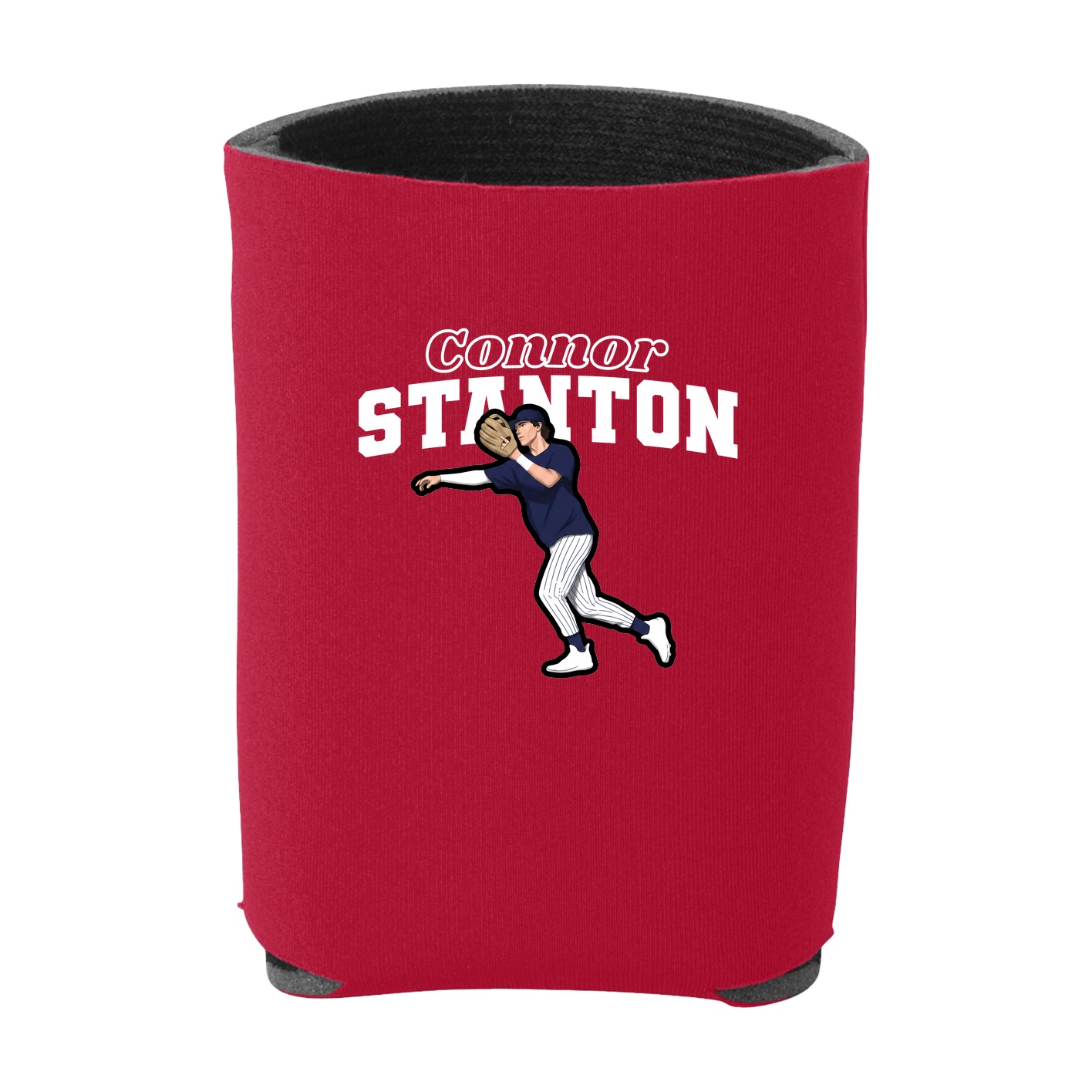 Can Holder — Name Arch in Red