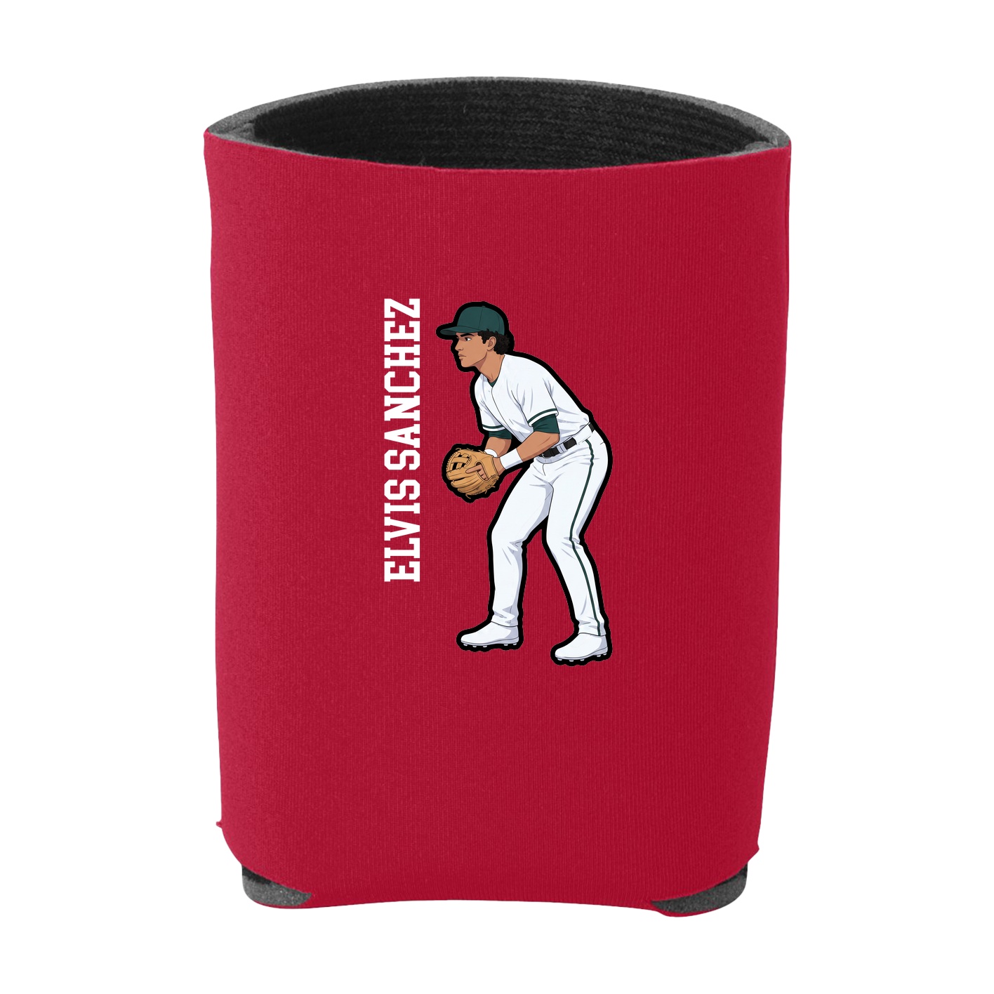 Can Holder — Name Vertical in Red