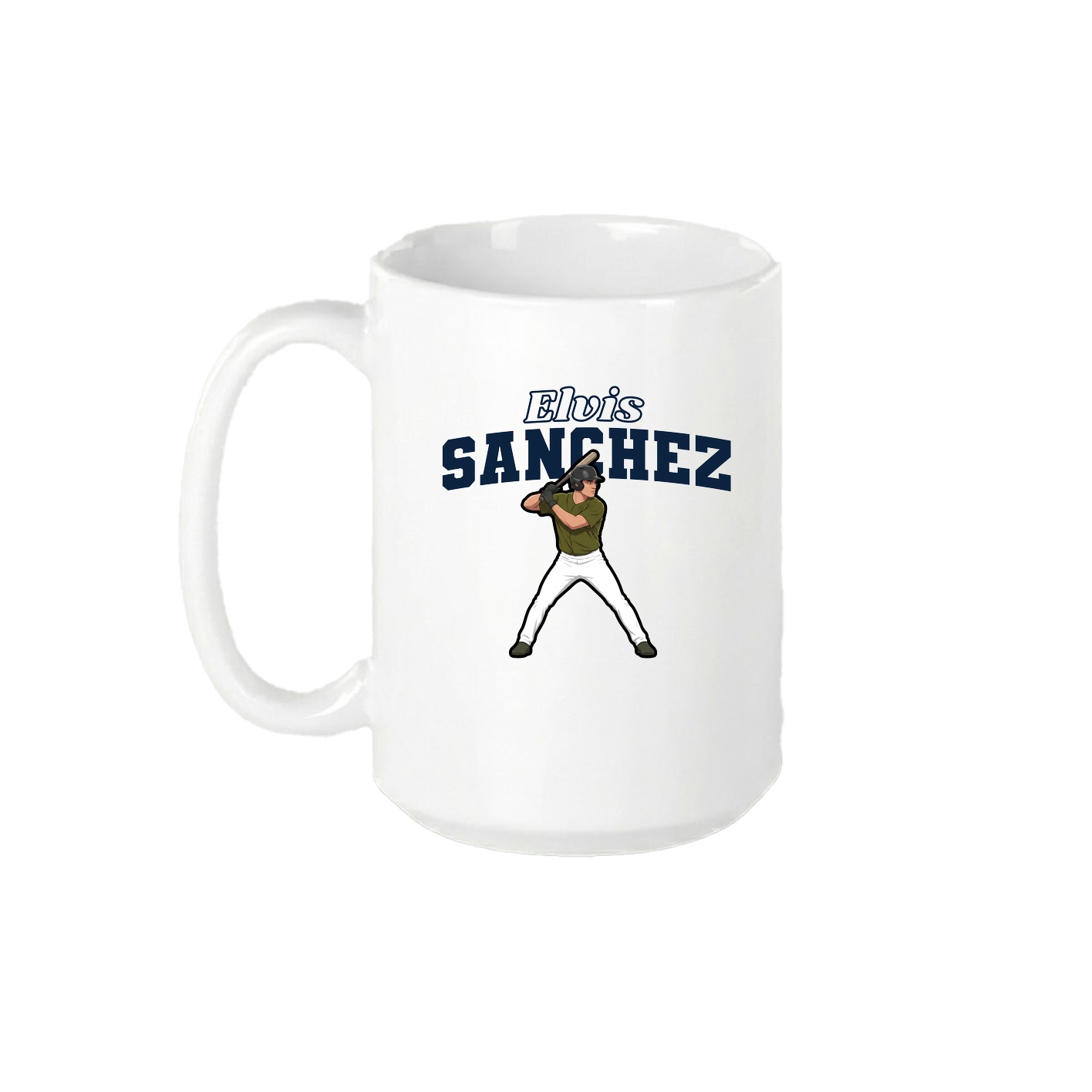 15oz Coffee Mug — Name Arch in White