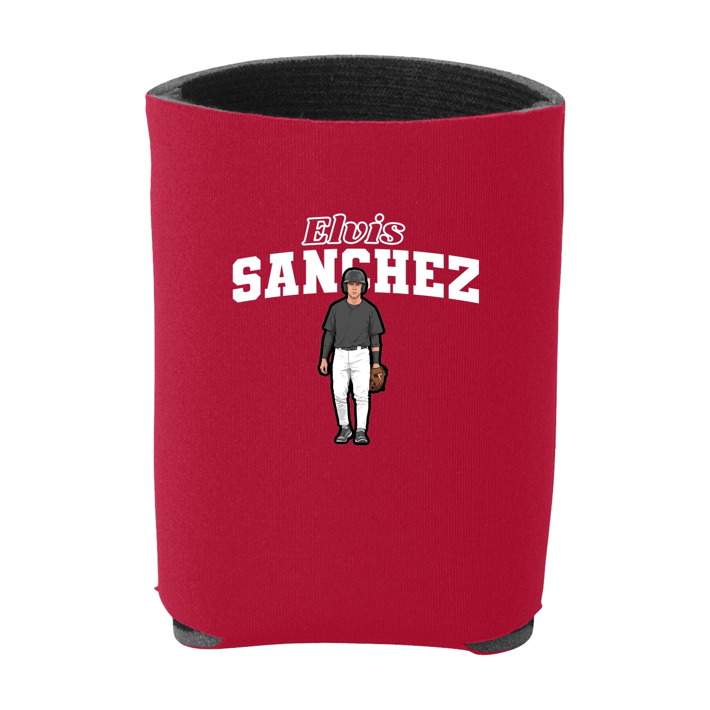 Can Holder — Name Arch in Red