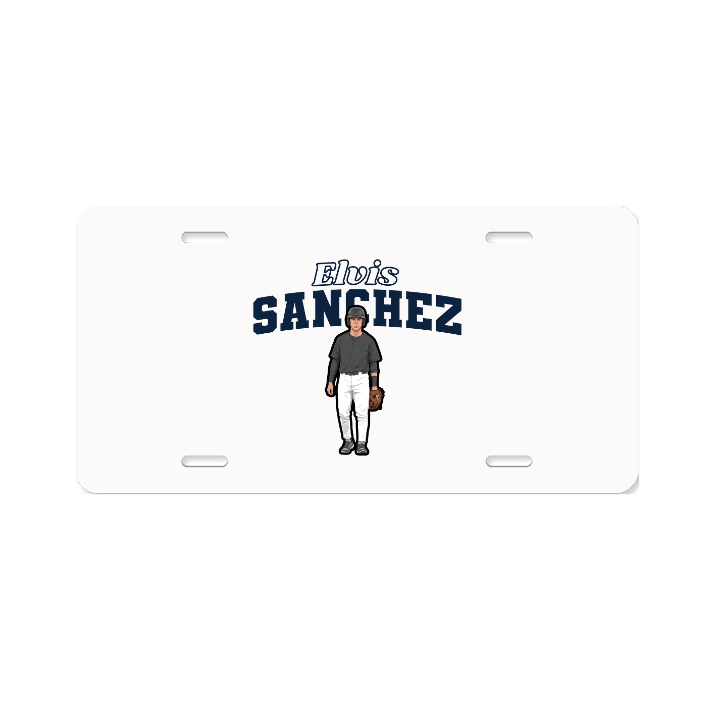 License Plate — Name Arch in Classic