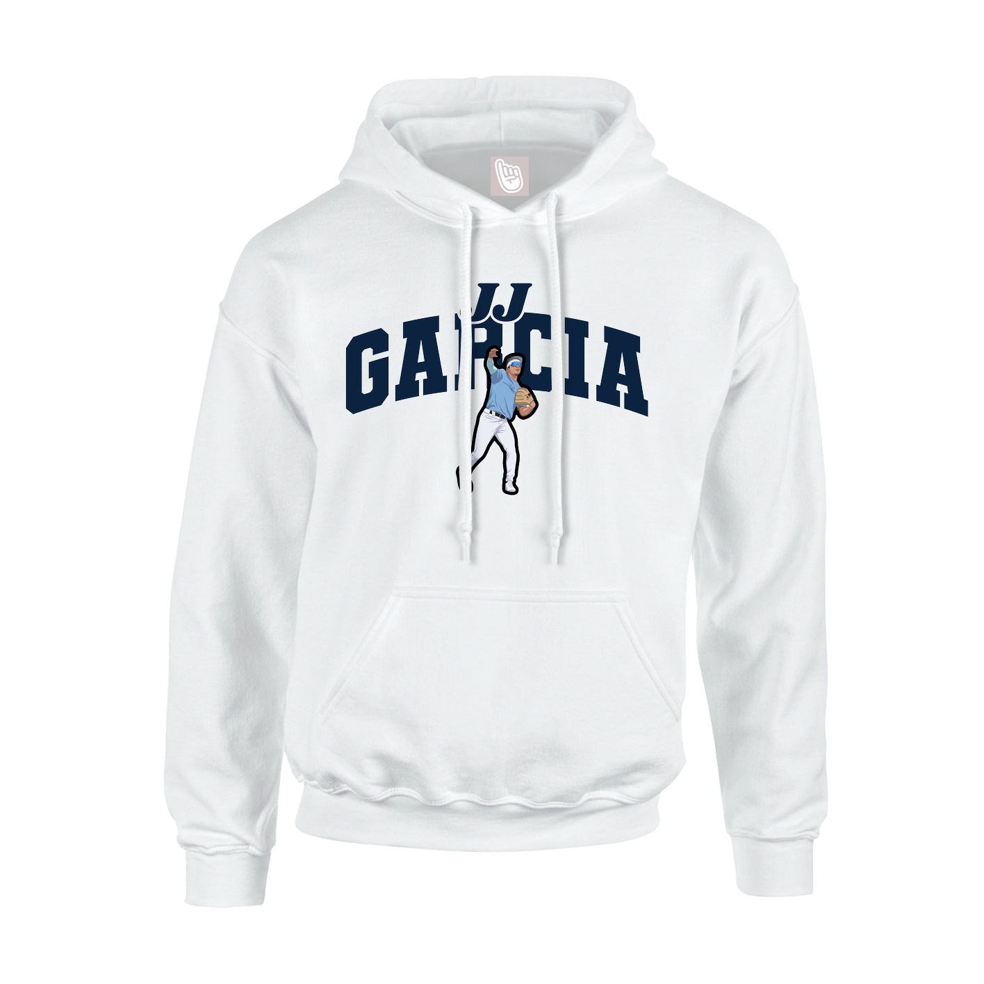 Hoodie — Signature Arch in White