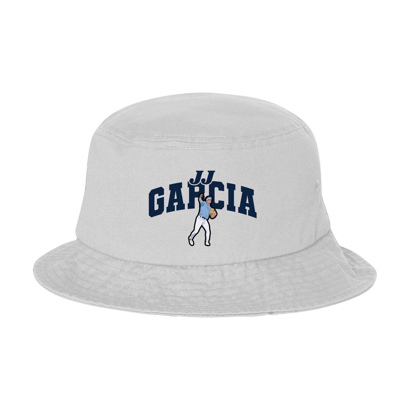 Bucket Cap — Signature Arch in White