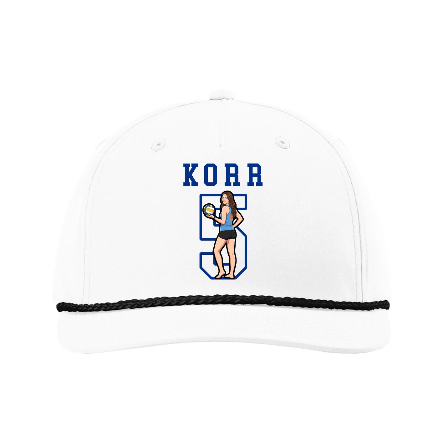 Five-Panel Classic Rope Cap — Shirsey in White