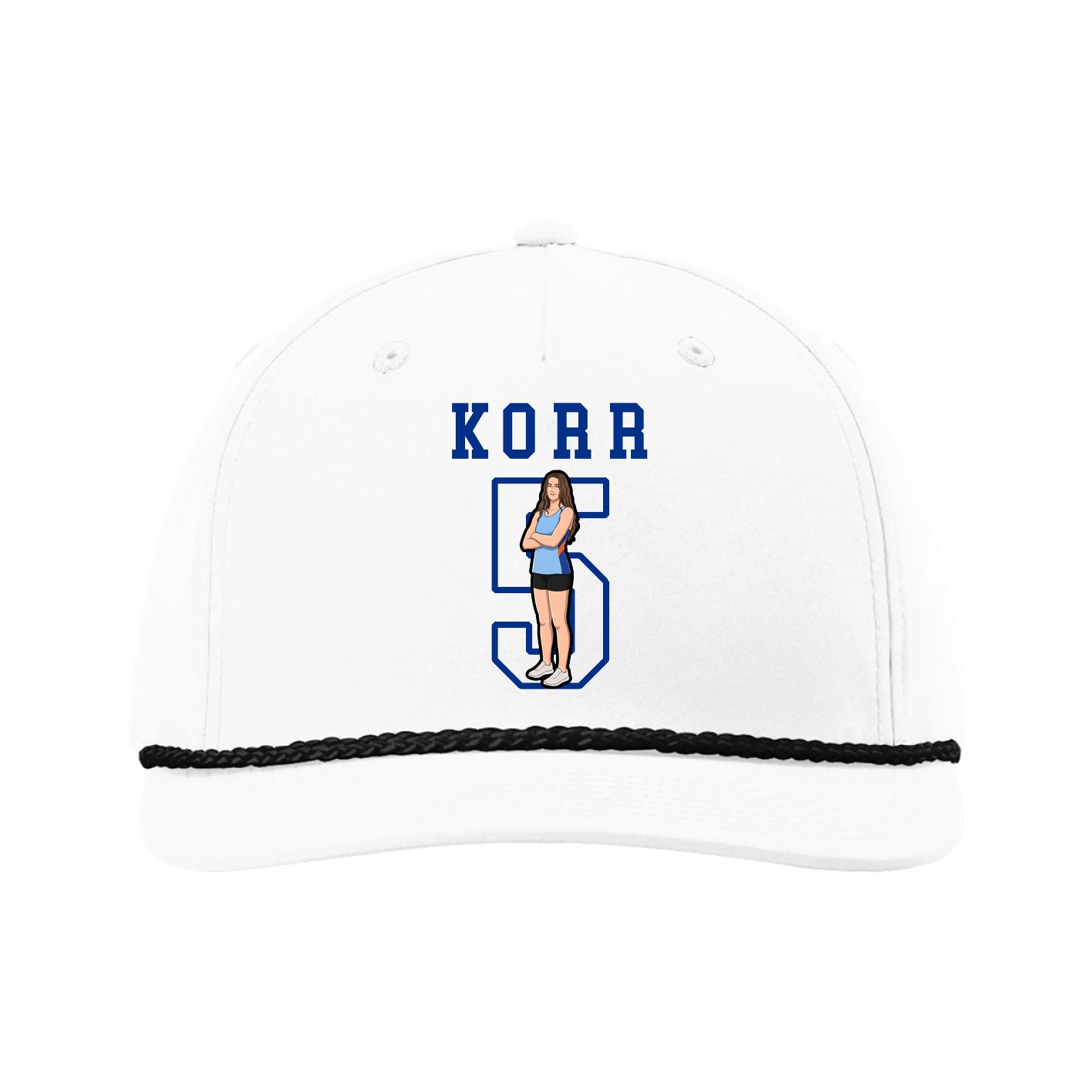 Five-Panel Classic Rope Cap — Shirsey in White