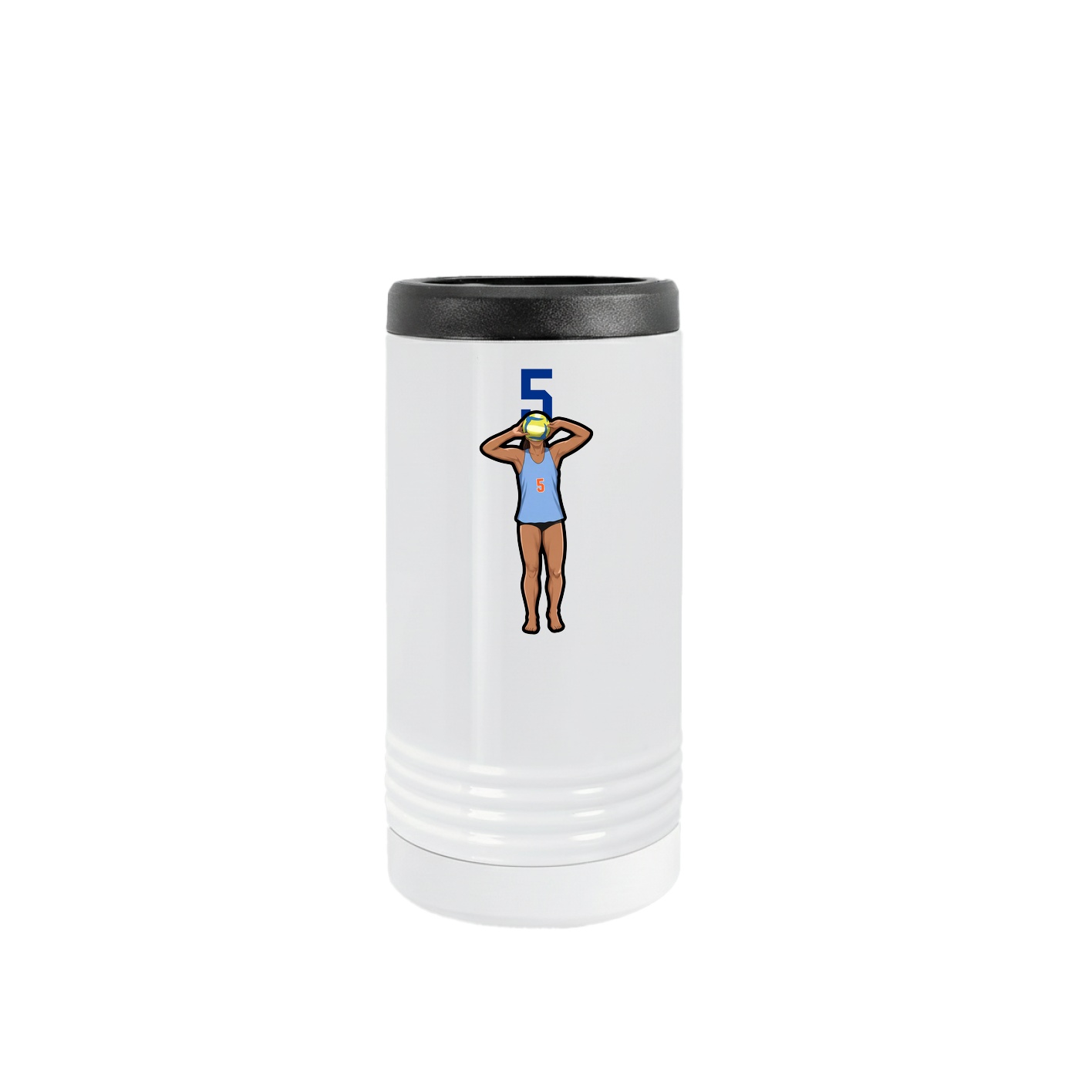Slim Beverage Holder — Number Top in White