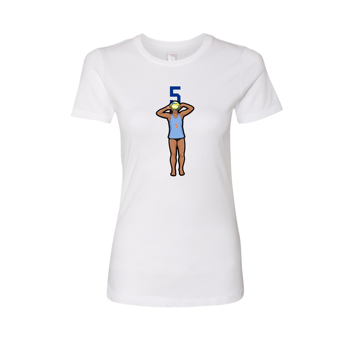 Womens Tee — Number Top in White
