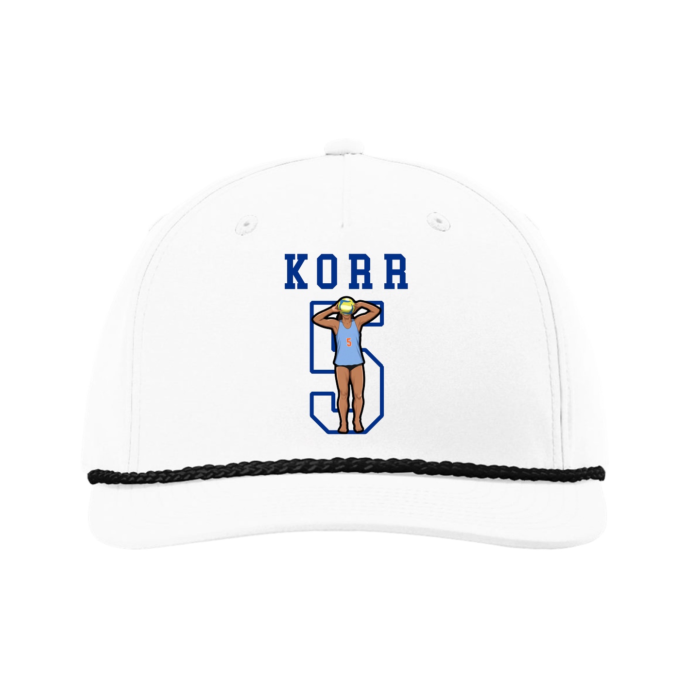 Five-Panel Classic Rope Cap — Shirsey in White