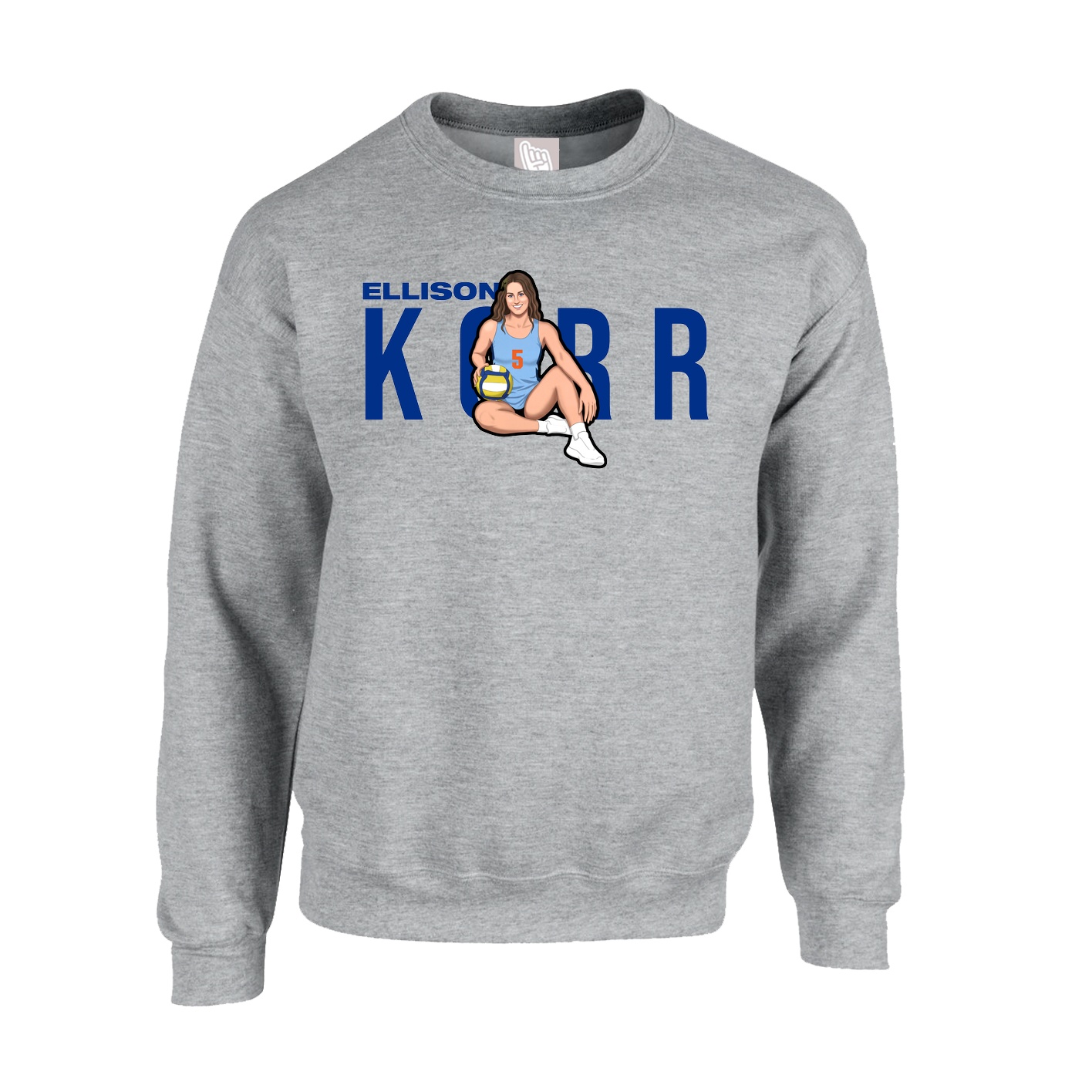 Fleece Crew — Player Name in Grey