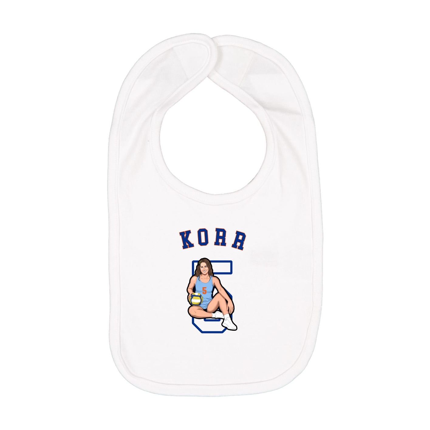 Infant Bib — Shirsey Arch in White