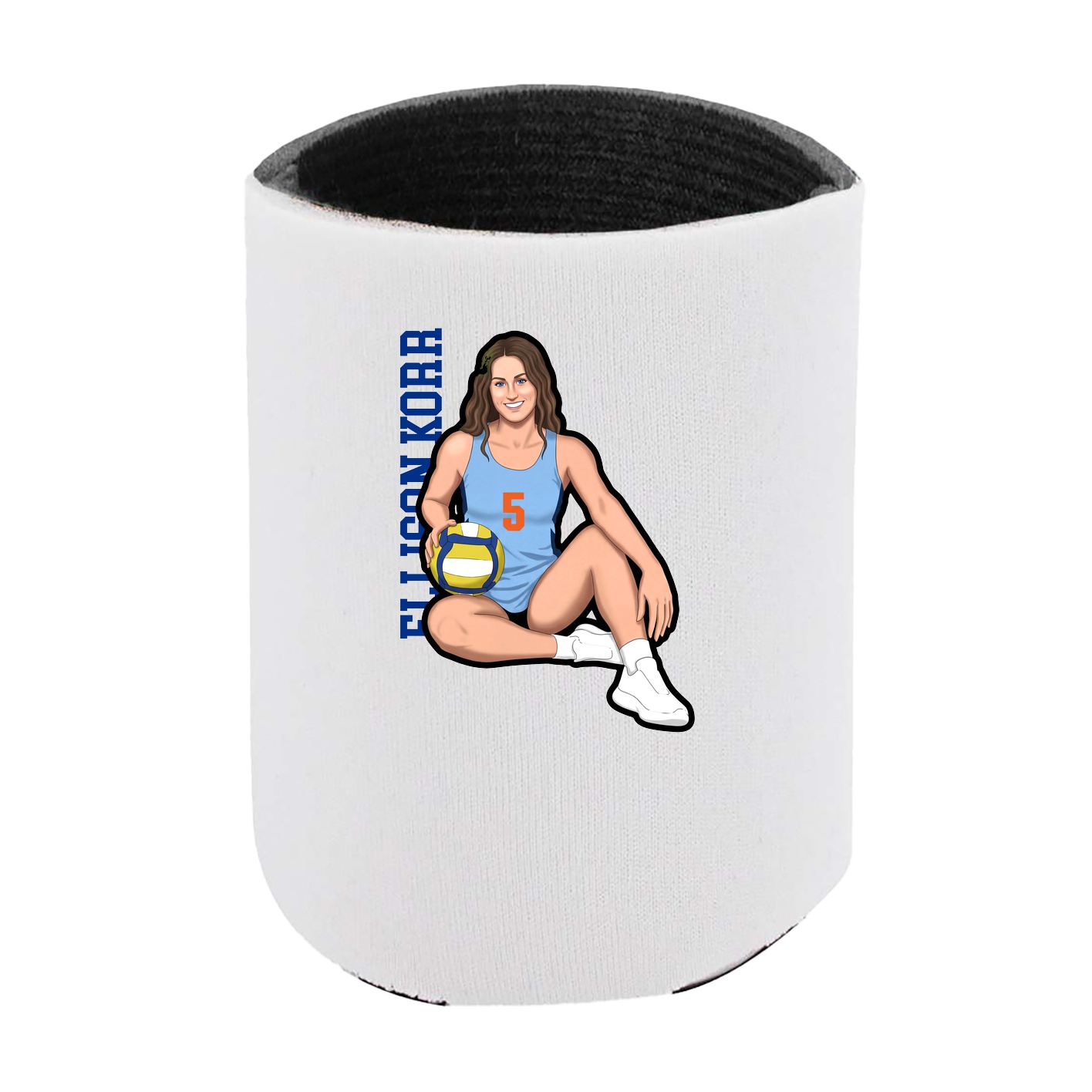 Can Holder — Name Vertical in White