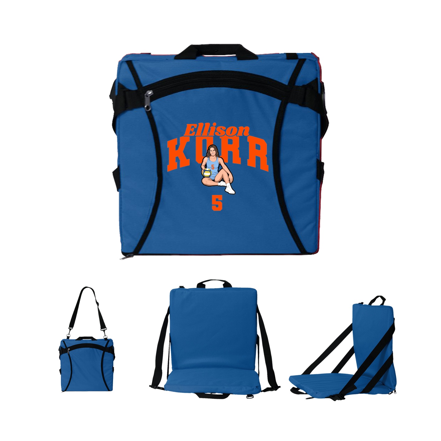 Folding Stadium Seat — Signature Arch in Royal