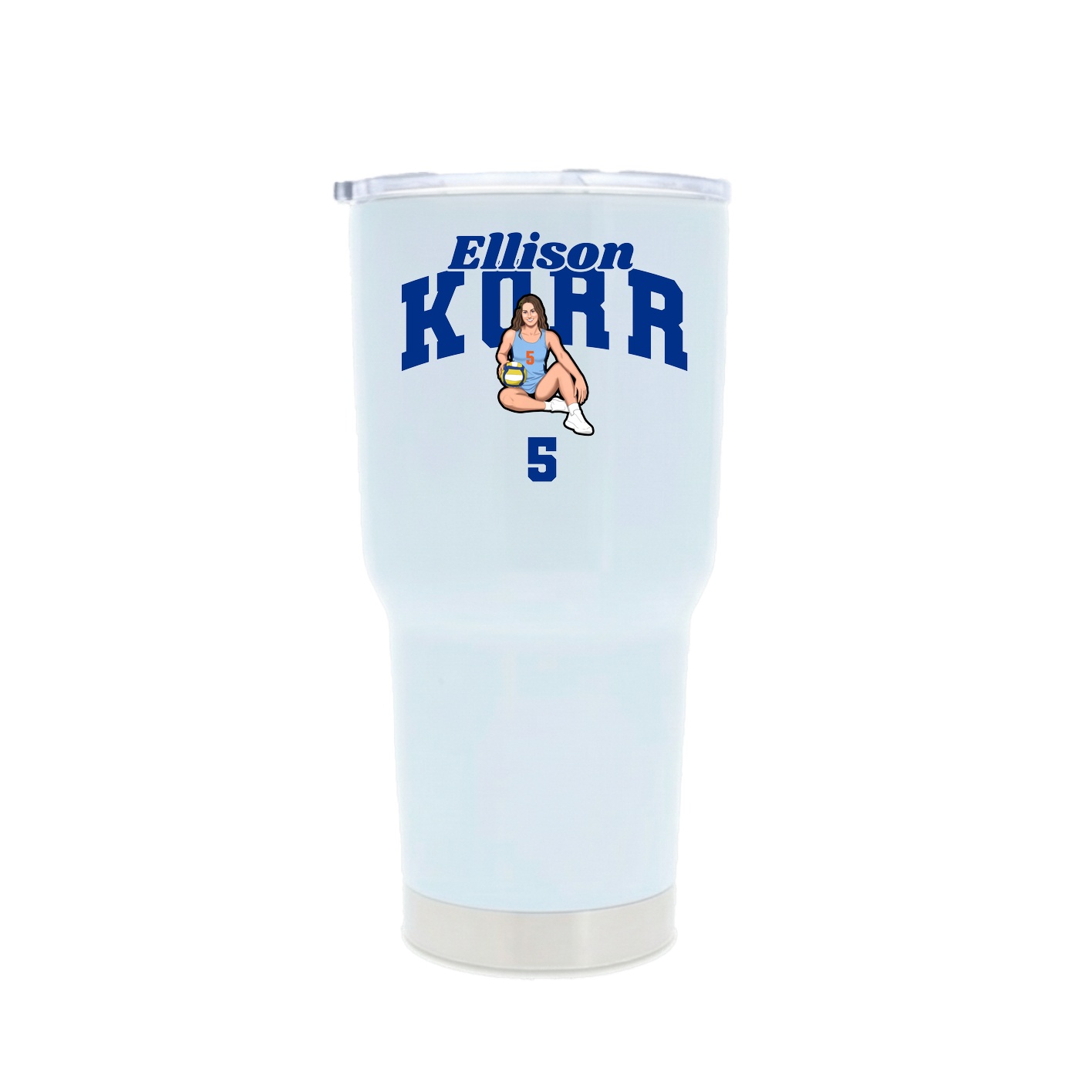 30oz Stainless Steel Tumbler — Signature Arch in White