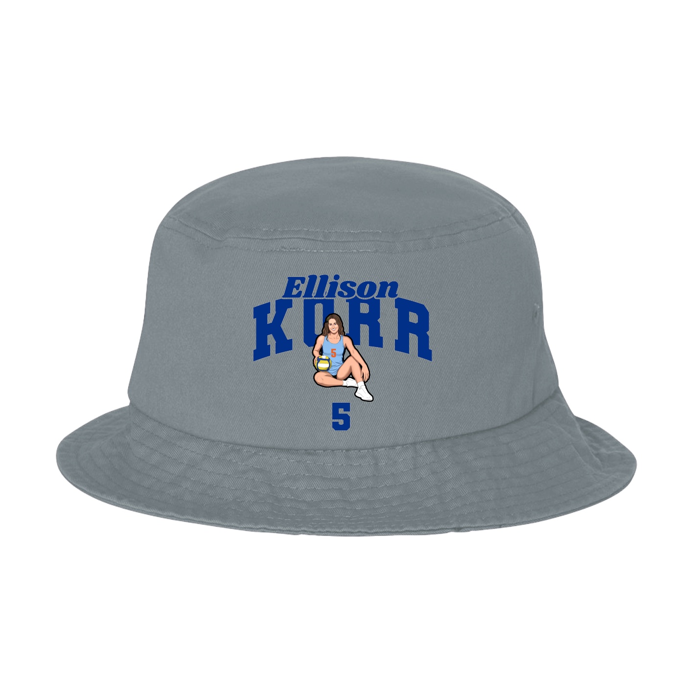 Bucket Cap — Signature Arch in Grey