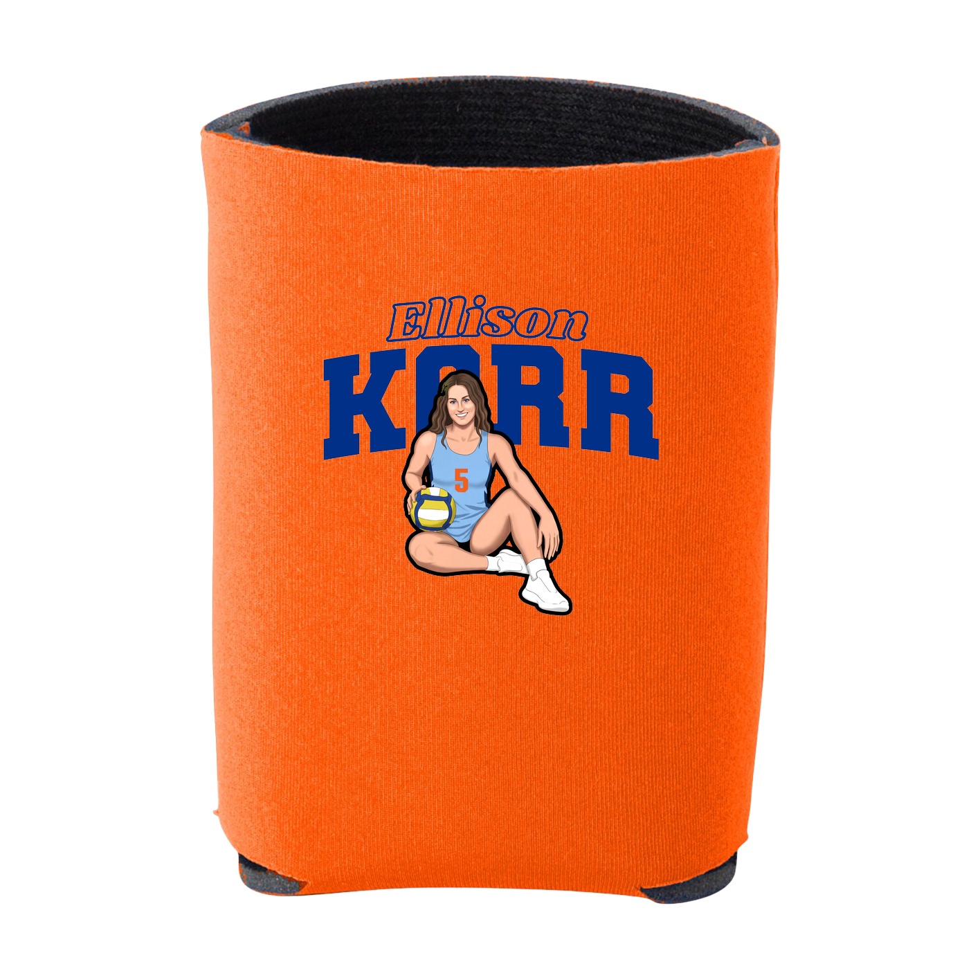 Can Holder — Name Arch in Orange
