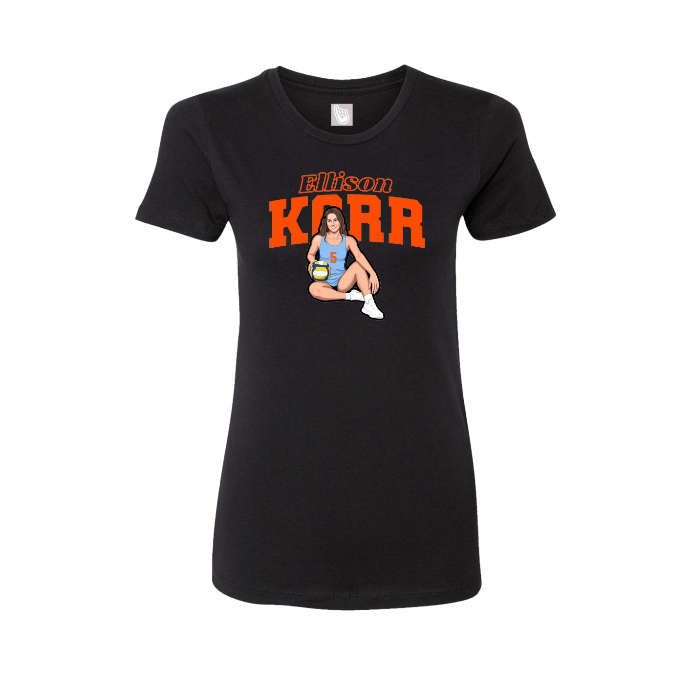Womens Tee — Name Arch in Black